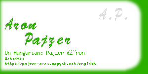 aron pajzer business card